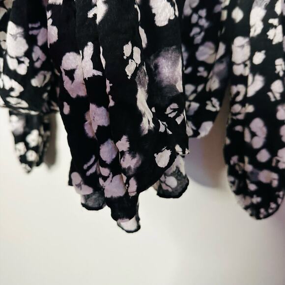 Ted Baker Black White Wilmy Longline Neck Bow Button Up Midi Dress Size 2 - Picture 14 of 16